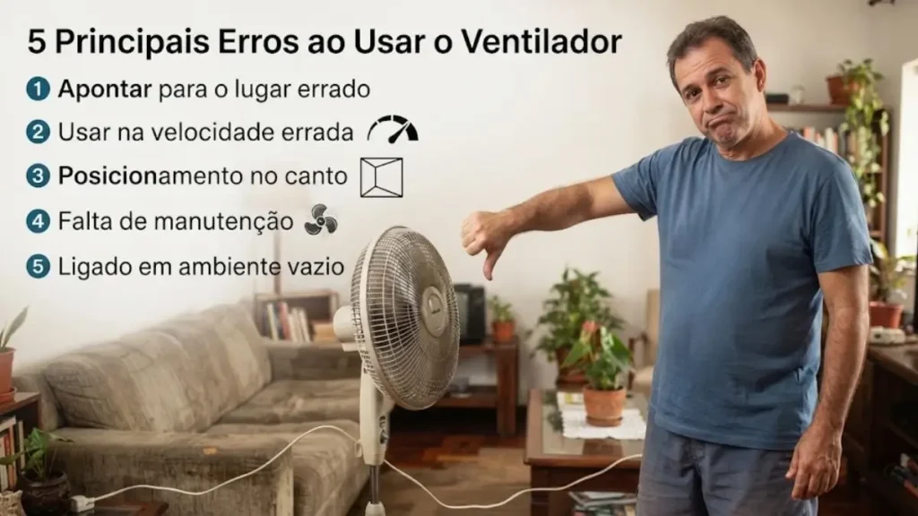 5 Erros ao usar o ventilador que podem estar diminuindo o vento